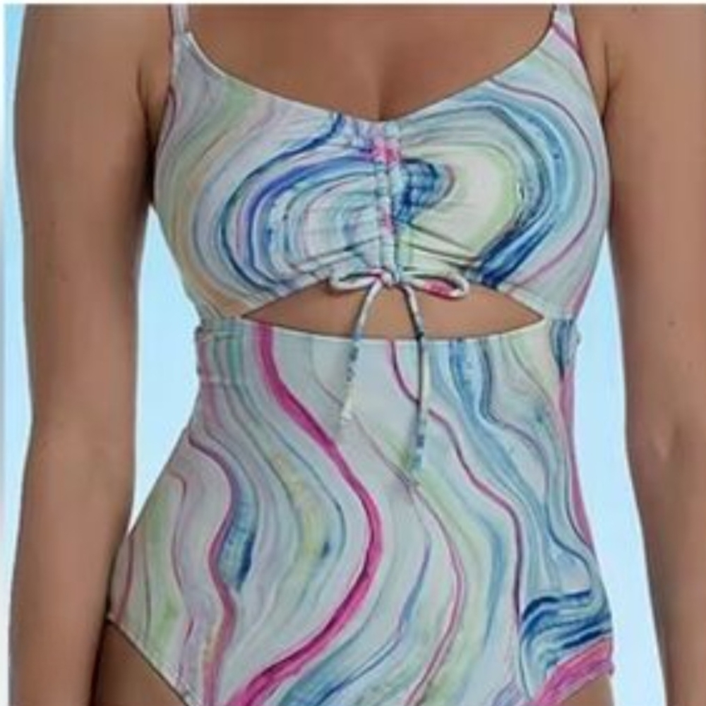 Multicolor Swirl One Piece Swimsuit